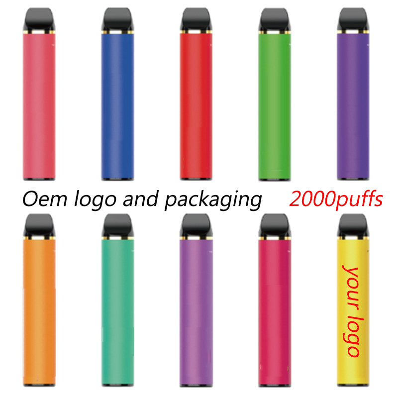 OEM Disposable Vape Pen Custom Logo Aangepaste Wegwerp E-sigaretten
